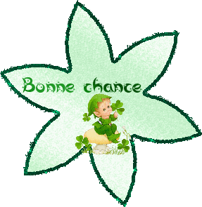 Gif animé bonne chance trèfle lutin